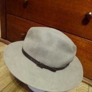 Gelso Bianco Hat with Black Band Made Italy Wool